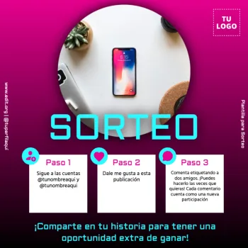 Editar una plantilla para sorteos