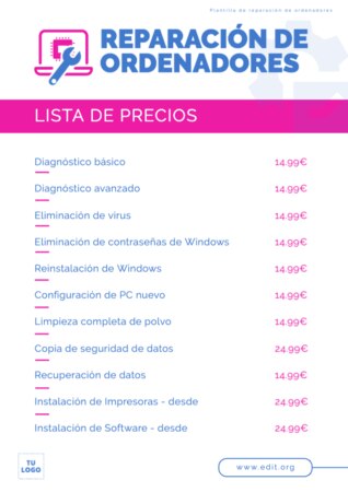 Edita una plantilla A4