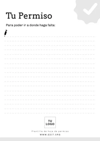 Edita una plantilla de Autorización