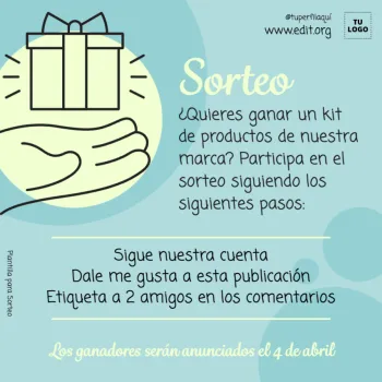 Editar una plantilla para sorteos