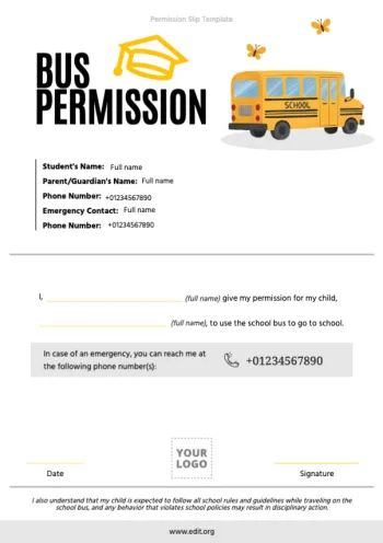 Edit a Permission Slip sample