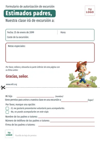 Edita una plantilla de Autorización