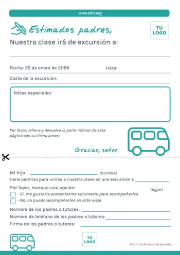 Edita una plantilla de Autorización