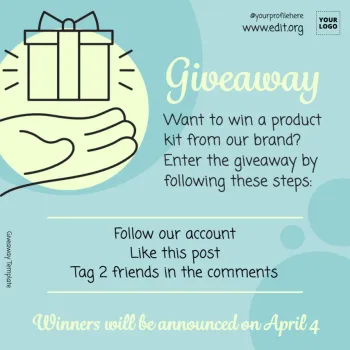 Editar um modelo para sorteios