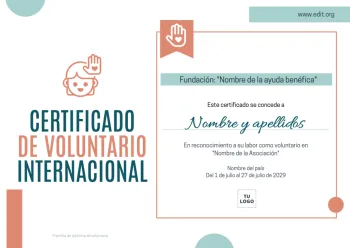 Edita un Diploma Voluntariado
