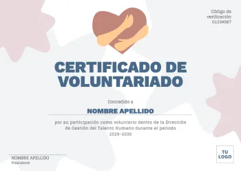Edita un Diploma Voluntariado