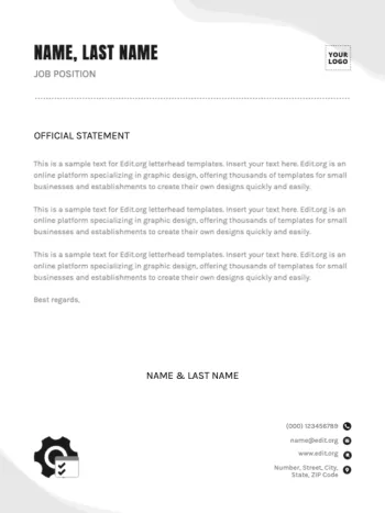 Modifier un modèle de lettre US