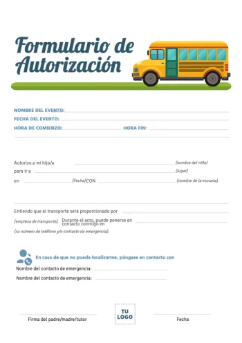 Edita una plantilla de Autorización