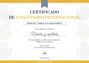 Edita un Diploma Voluntariado