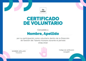 Edita un Diploma Voluntariado