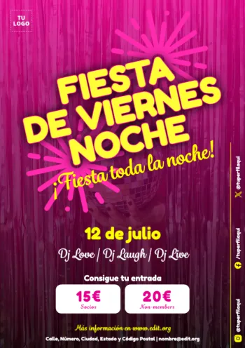 Edita un cartel para tu evento
