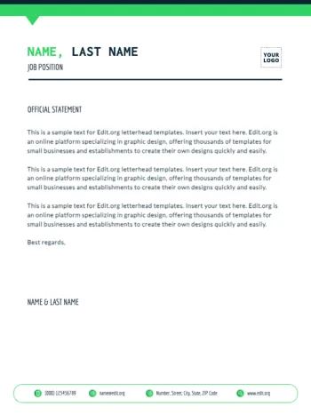 Edit a US letter template