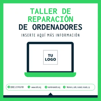 Edita un flyer de Reparación de PC
