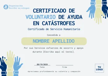 Edita un Diploma Voluntariado