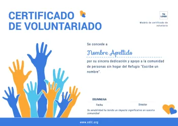 Edita un Diploma Voluntariado