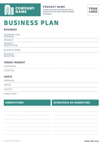 Edit a business plan outline