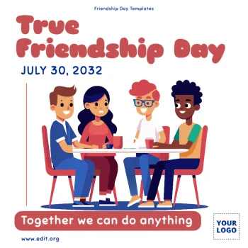 Bearbeite eine Tag der Freundschaft Vorlage