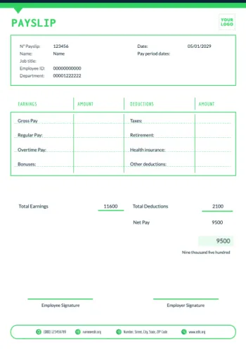 Edit a free paystub template