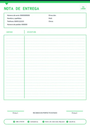 Edita una plantilla de albarán gratis