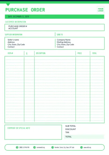 Eine Bestellvorlage bearbeiten