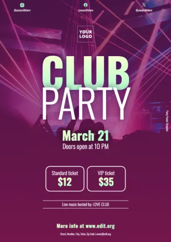 Éditez une affiche pour votre événement