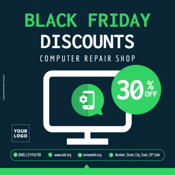 Edit your Black Friday template