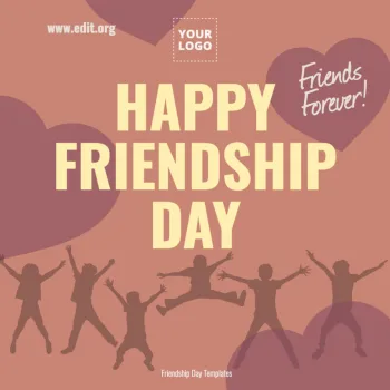 Bearbeite eine Tag der Freundschaft Vorlage