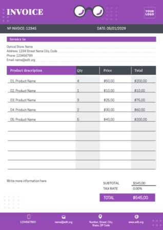 Modifier une facture