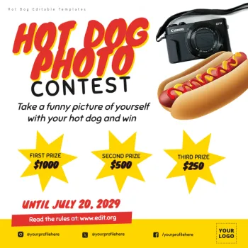Edit a Hot Dog flyer