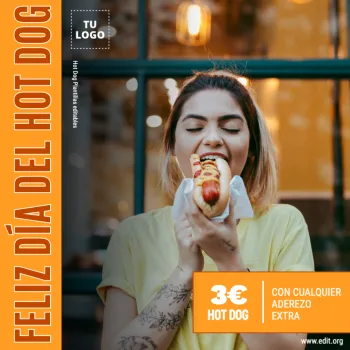 Edita un banner de Hot dogs