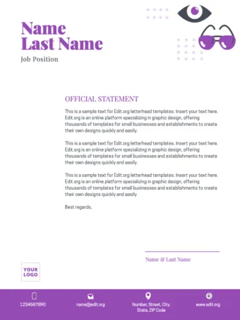 Edit a US letter template