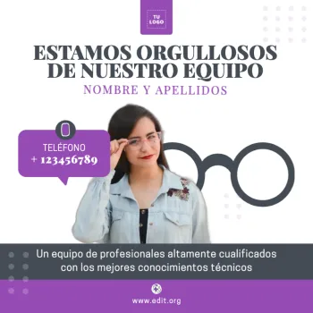 Edita un banner para una Óptica