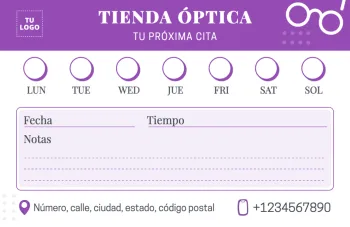 Edita una Tarjeta de Cita