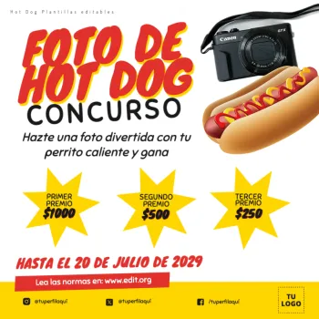 Edita un banner de Hot dogs