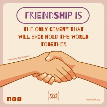 Bearbeite eine Tag der Freundschaft Vorlage