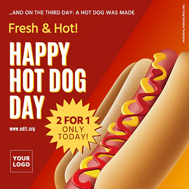 Edit a Hot Dog flyer