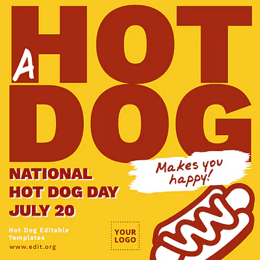 Edit a Hot Dog flyer