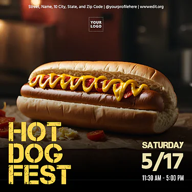 Edit a Hot Dog flyer