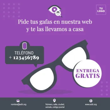 Edita un banner para una Óptica