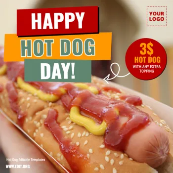 Edit a Hot Dog flyer