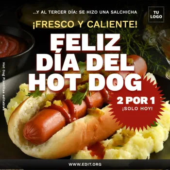 Edita un banner de Hot dogs