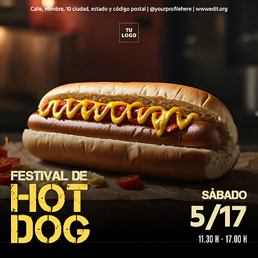 Edita un banner de Hot dogs