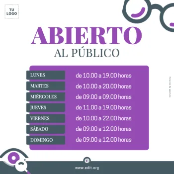 Edita un banner para una Óptica