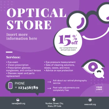Edit an Optical Store banner