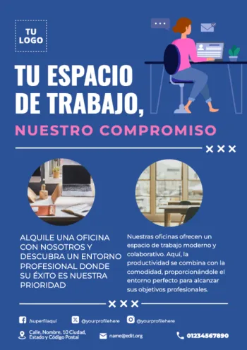 Edita un flyer de Alquiler de Oficina