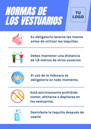 Edita un cartel para vestuarios