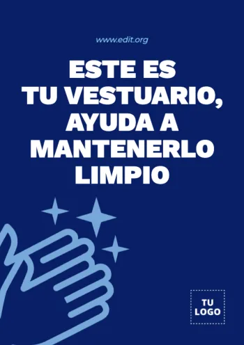 Edita un cartel para vestuarios