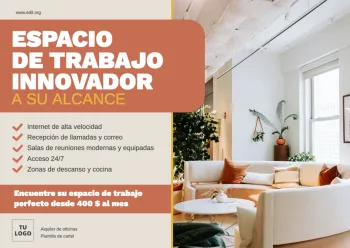 Edita un flyer de Alquiler de Oficina