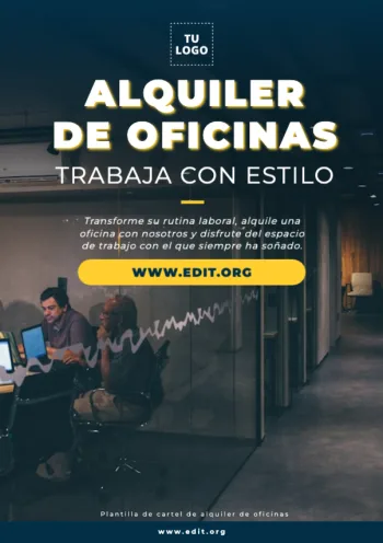 Edita un flyer de Alquiler de Oficina