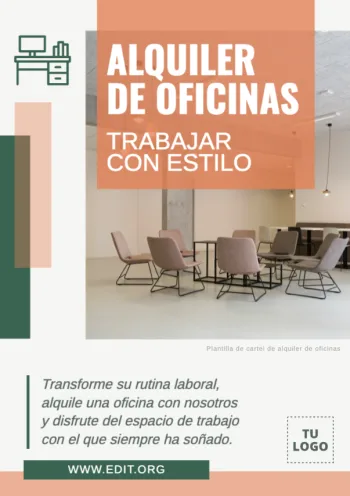 Edita un flyer de Alquiler de Oficina